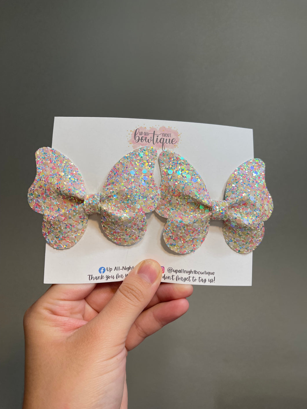 Coral & Peach Mixed Glitter Butterfly Set