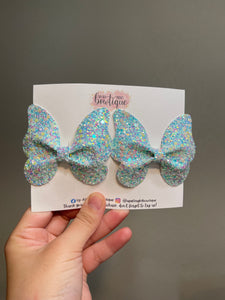 Aqua Mixed Glitter Butterfly Set