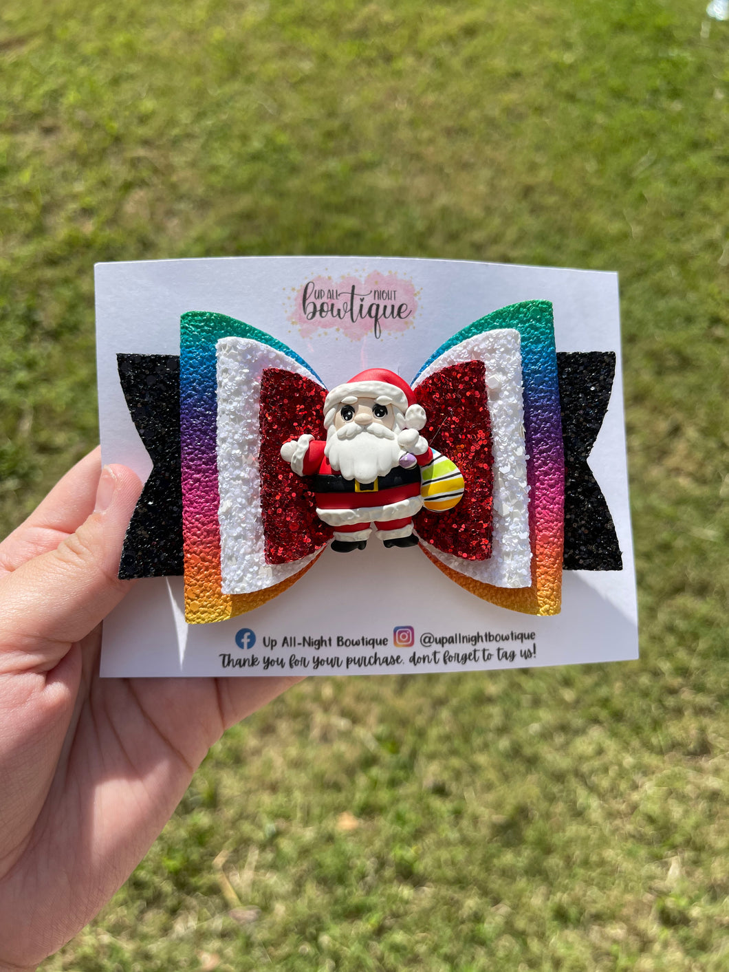 Lisa Frank Inspired Santa 5 inch